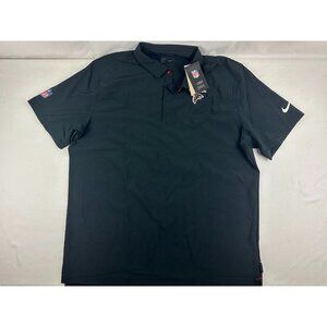 NWT Atlanta Falcons Nike NFL Polo Shirt Mens XL On Field Apparel Dri-Fit Black $